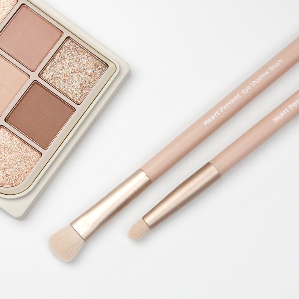 Heart Percent Eye Blending & Smudging Makeup Brush Duo Set