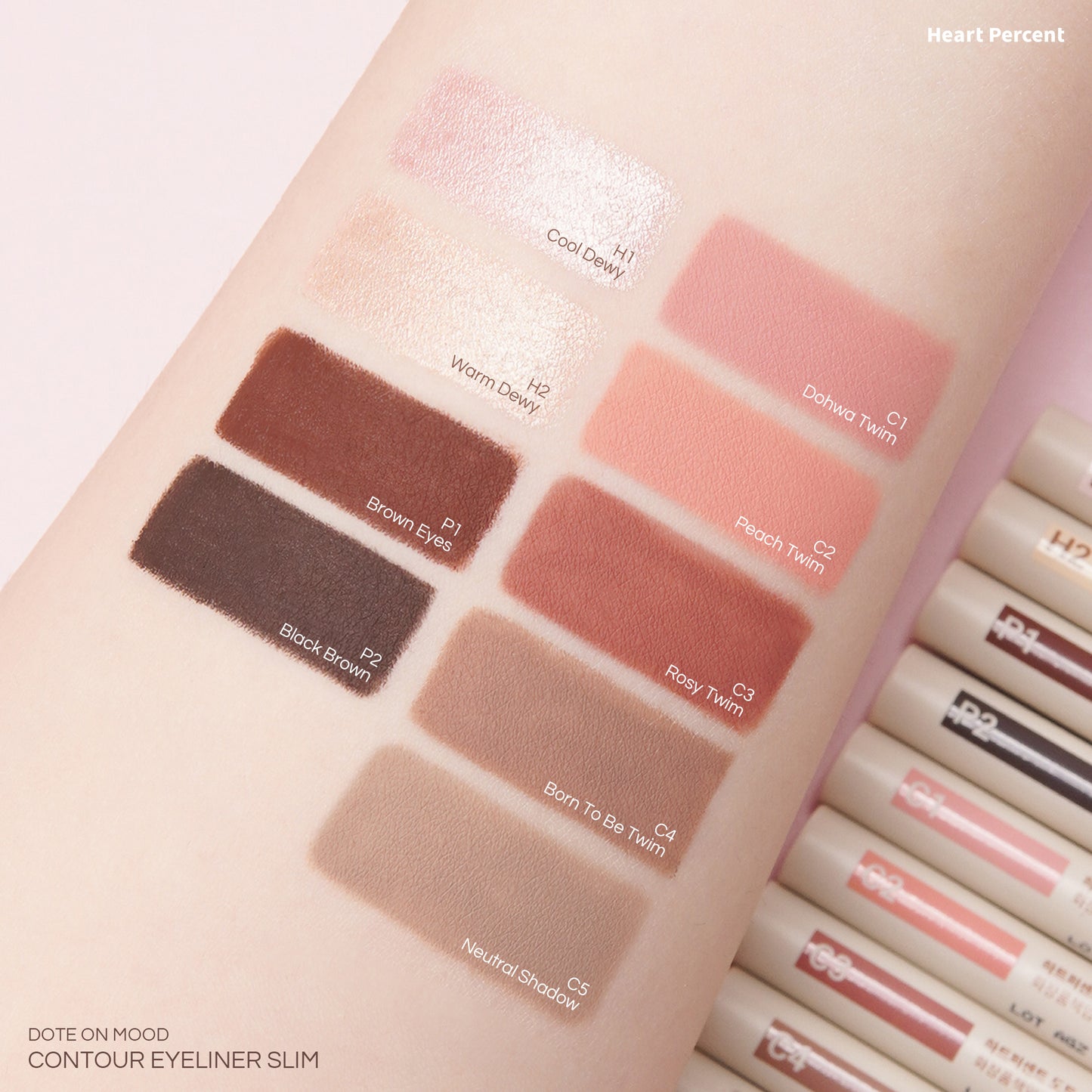 Heart Percent Dote on Mood Contour Eyeliner Slim