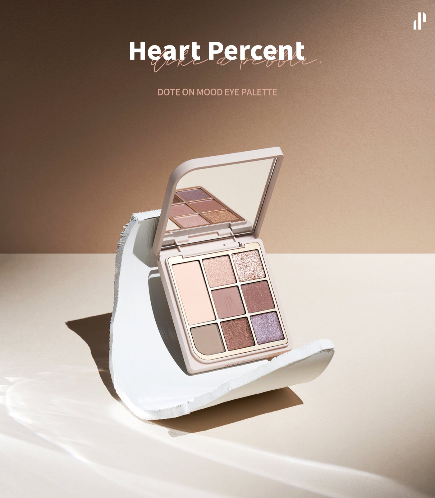Heart Percent Dote On Mood Eye Palette, 01 Rose Facets