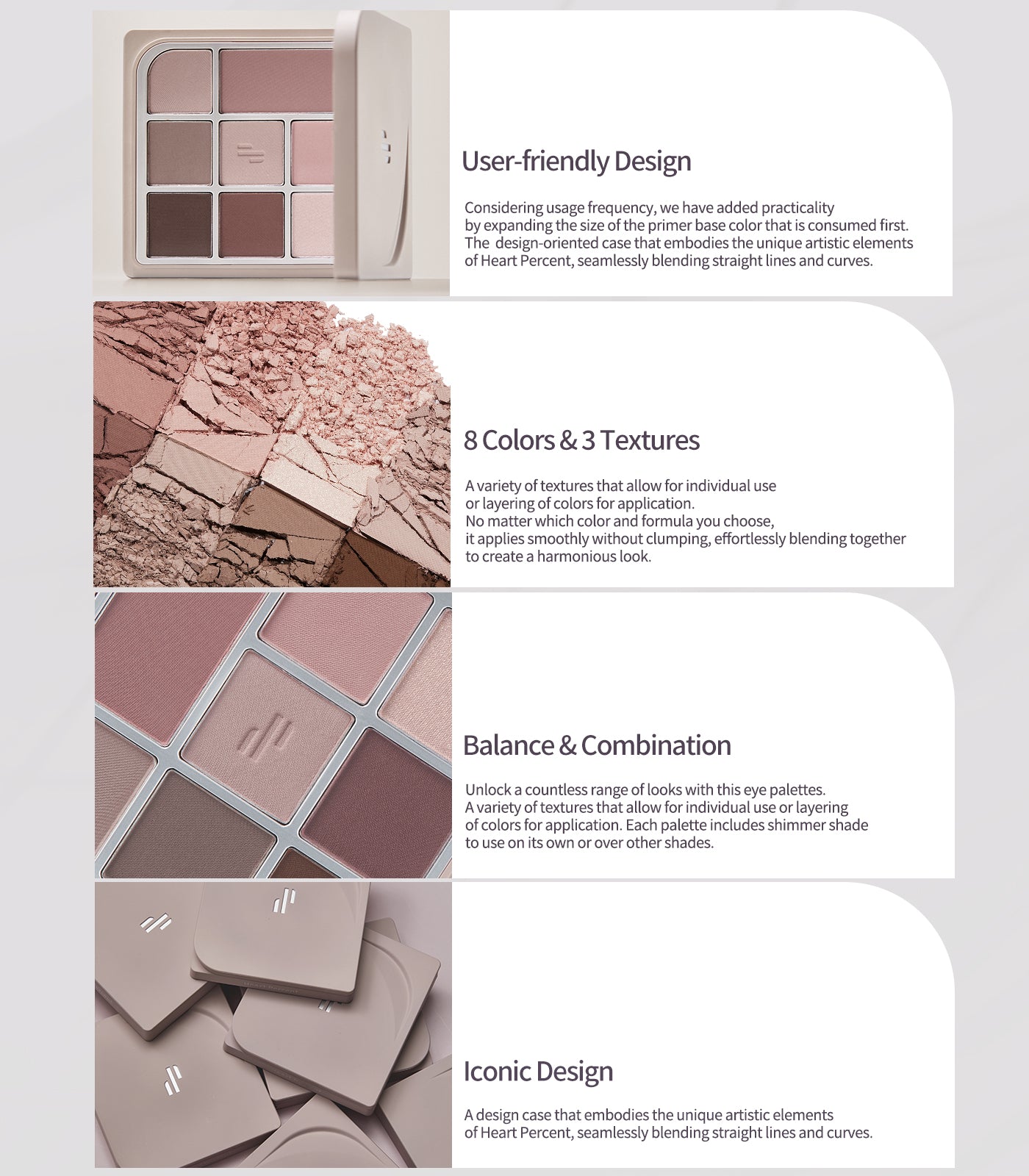 Heart Percent Dote On Mood Eye Palette, 08 Neutral Muse Facets