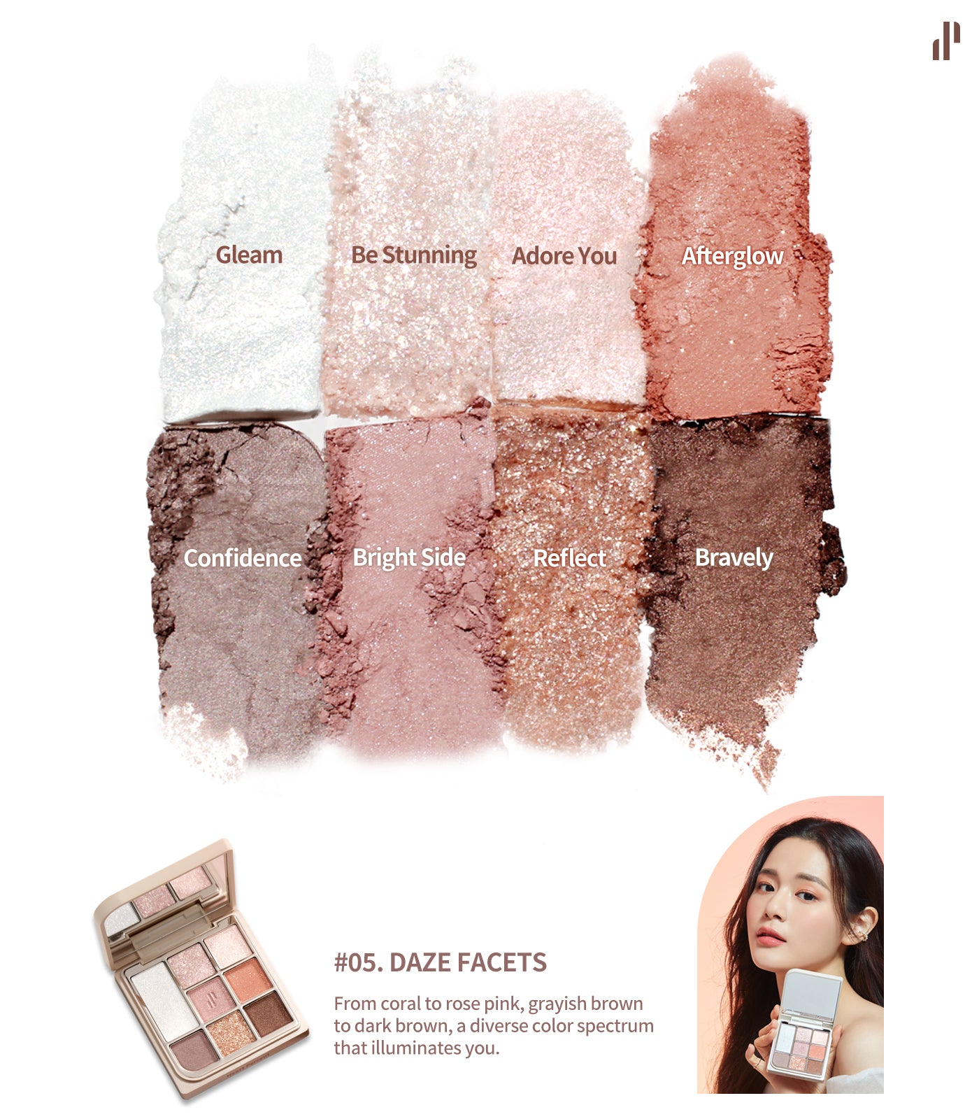 Heart Percent Dote On Mood Eye Palette, 05 Daze Facets