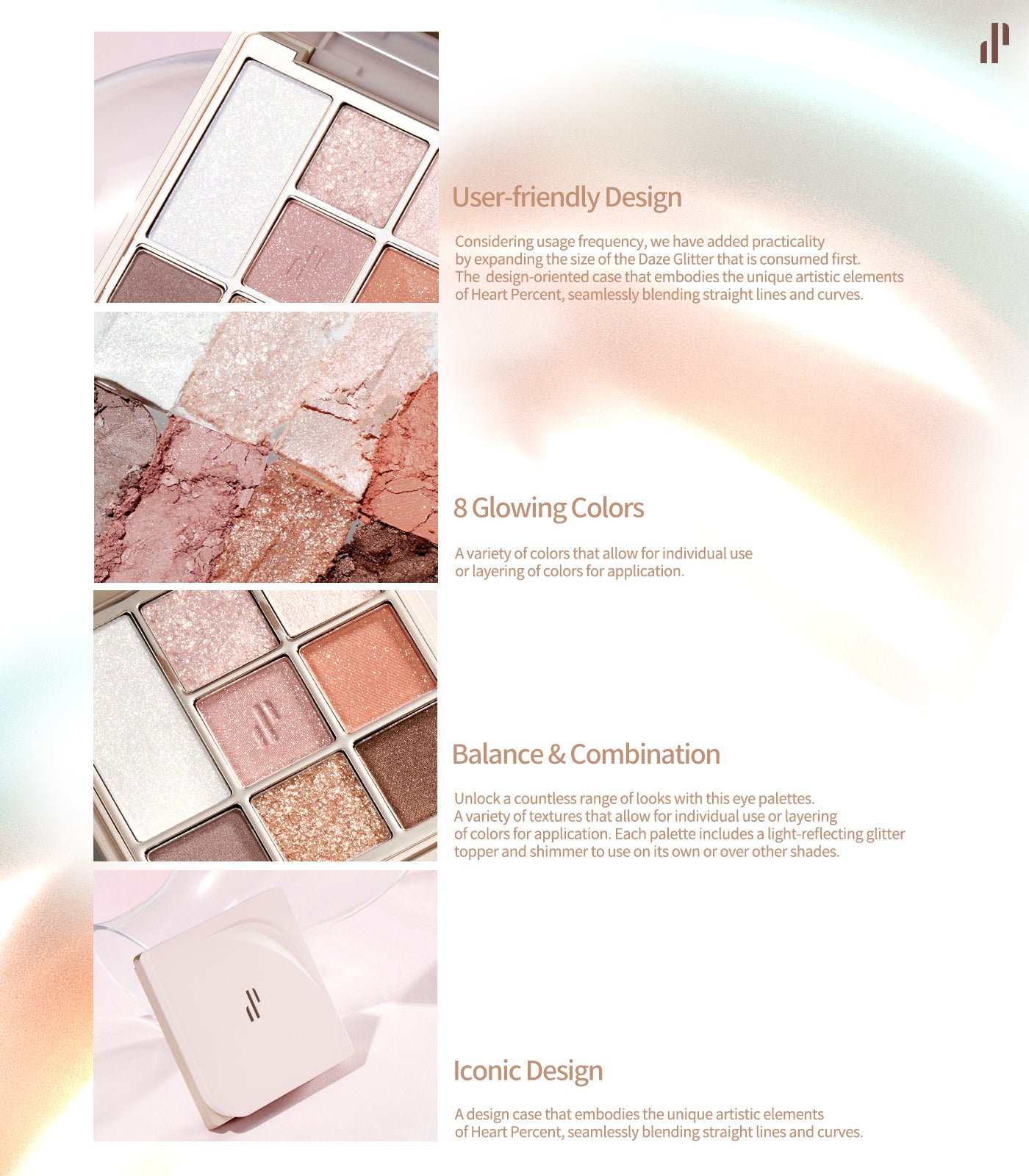 Heart Percent Dote On Mood Eye Palette, 05 Daze Facets