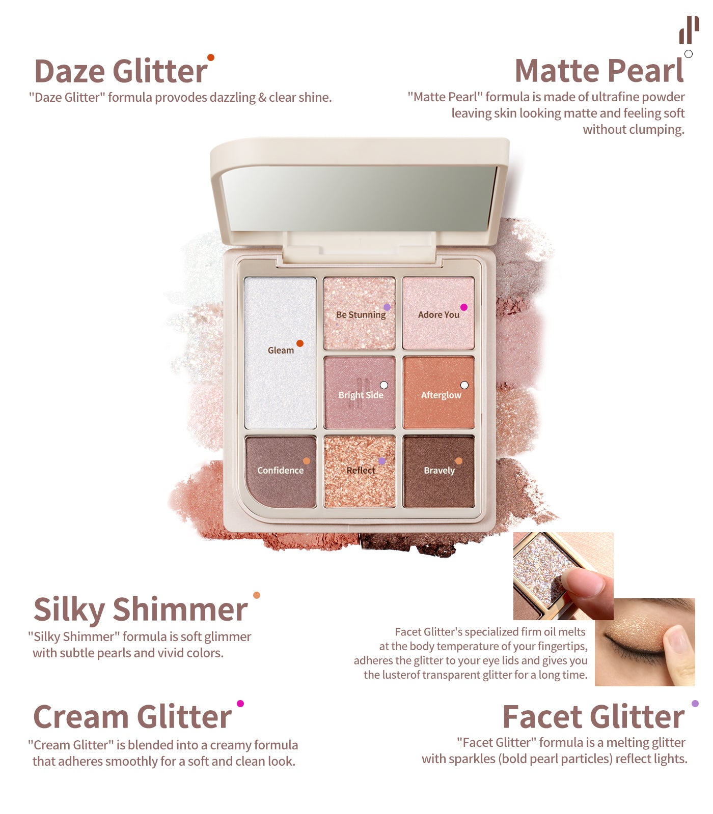 Heart Percent Dote On Mood Eye Palette, 05 Daze Facets