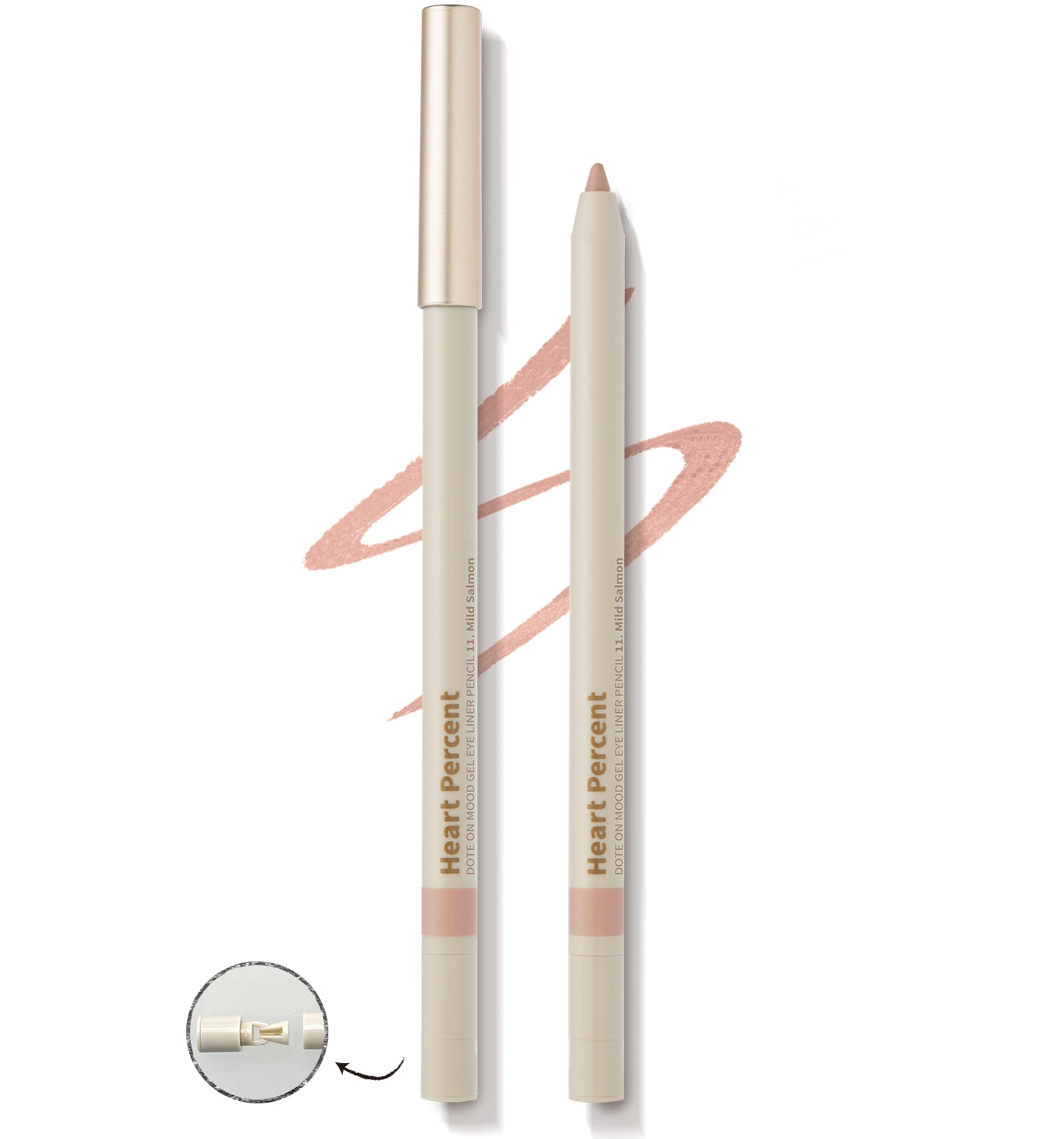 Heart Percent Dote On Mood Gel Eyeliner Pencil, 0.5g