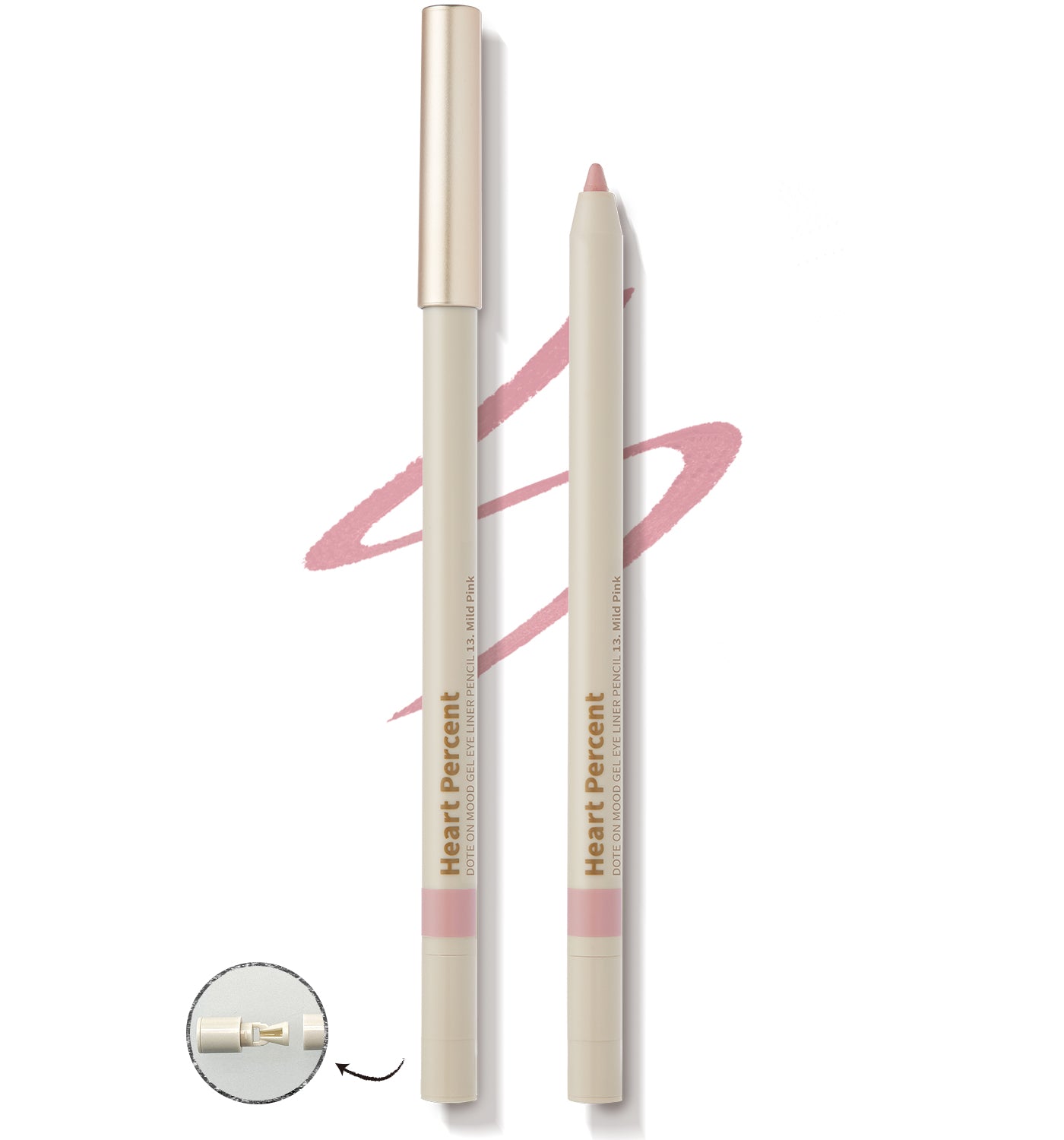Heart Percent Dote On Mood Gel Eyeliner Pencil, 0.5g
