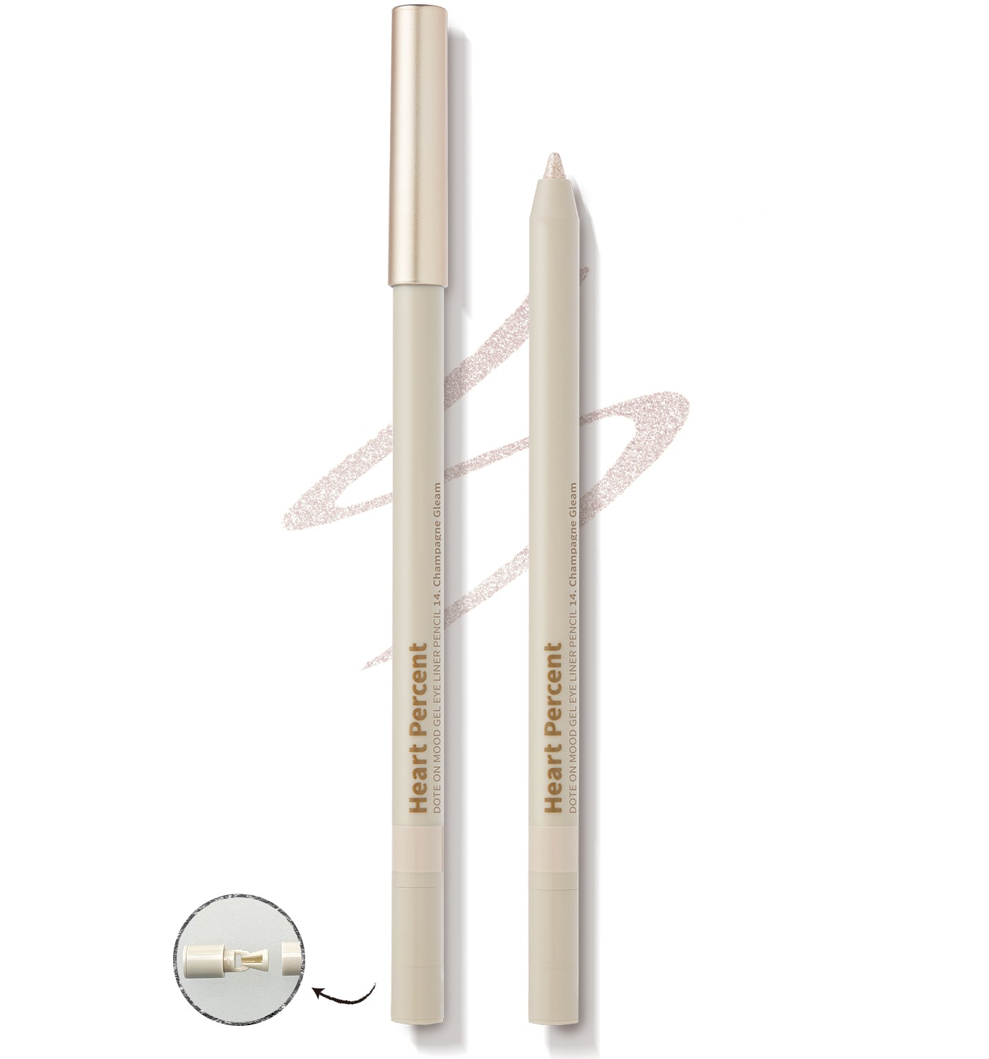 Heart Percent Dote On Mood Gel Eyeliner Pencil, 0.5g