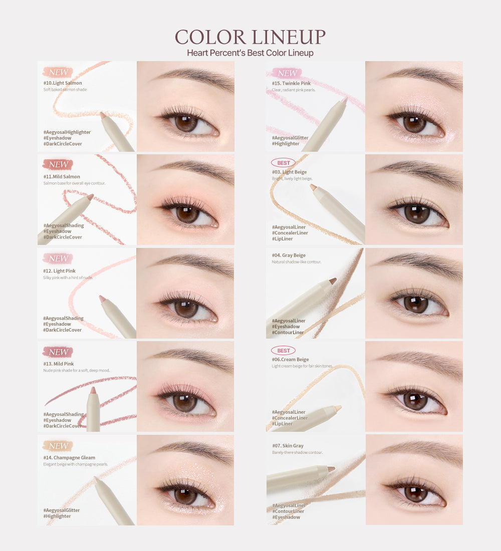 Heart Percent Dote On Mood Gel Eyeliner Pencil, 0.5g