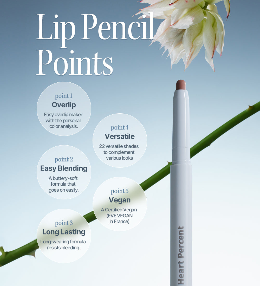 Heart Percent Dote On Mood Lip Pencil Retractable Lip Crayon, 0.8g
