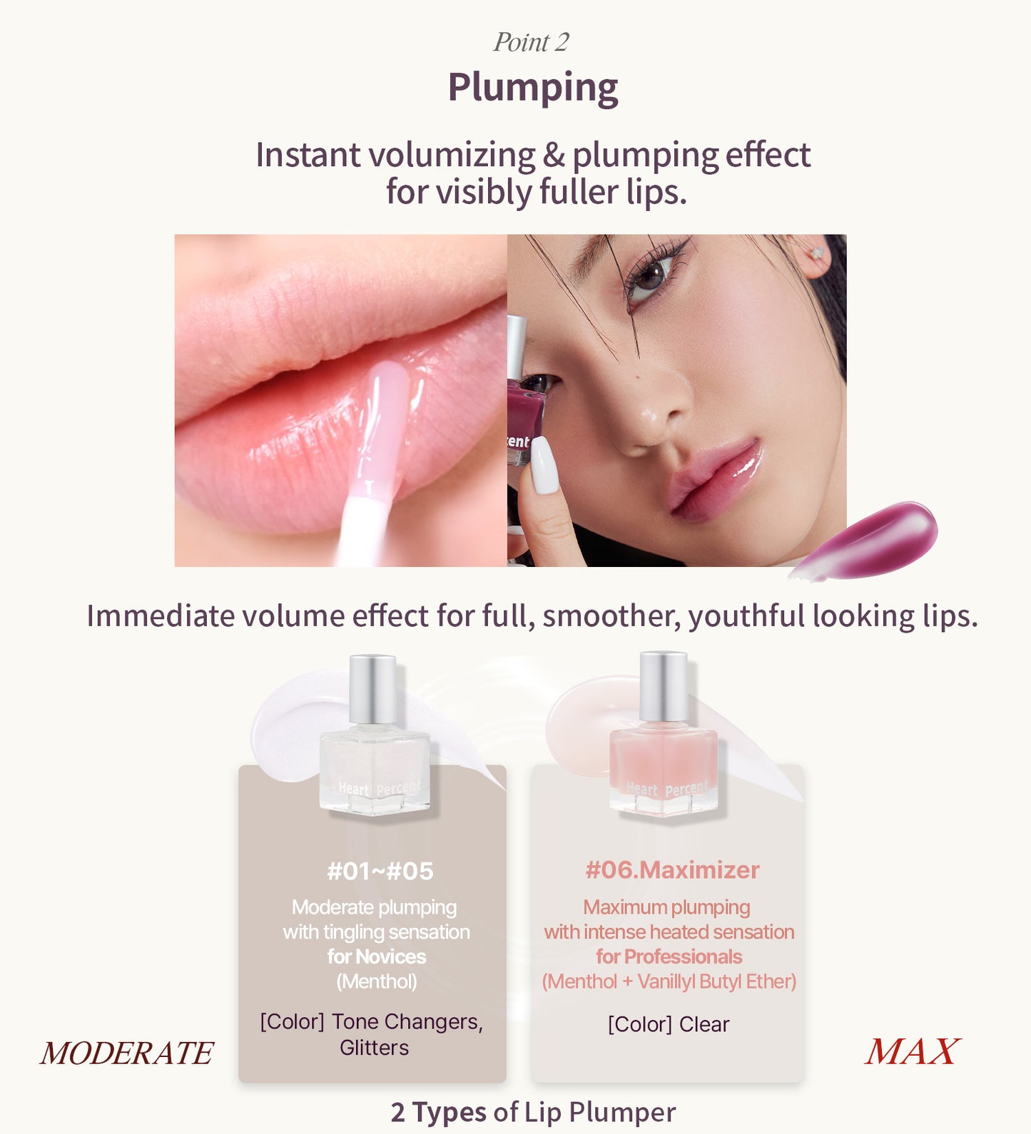Heart Percent Dote On Mood Top Coating Lip Plumper