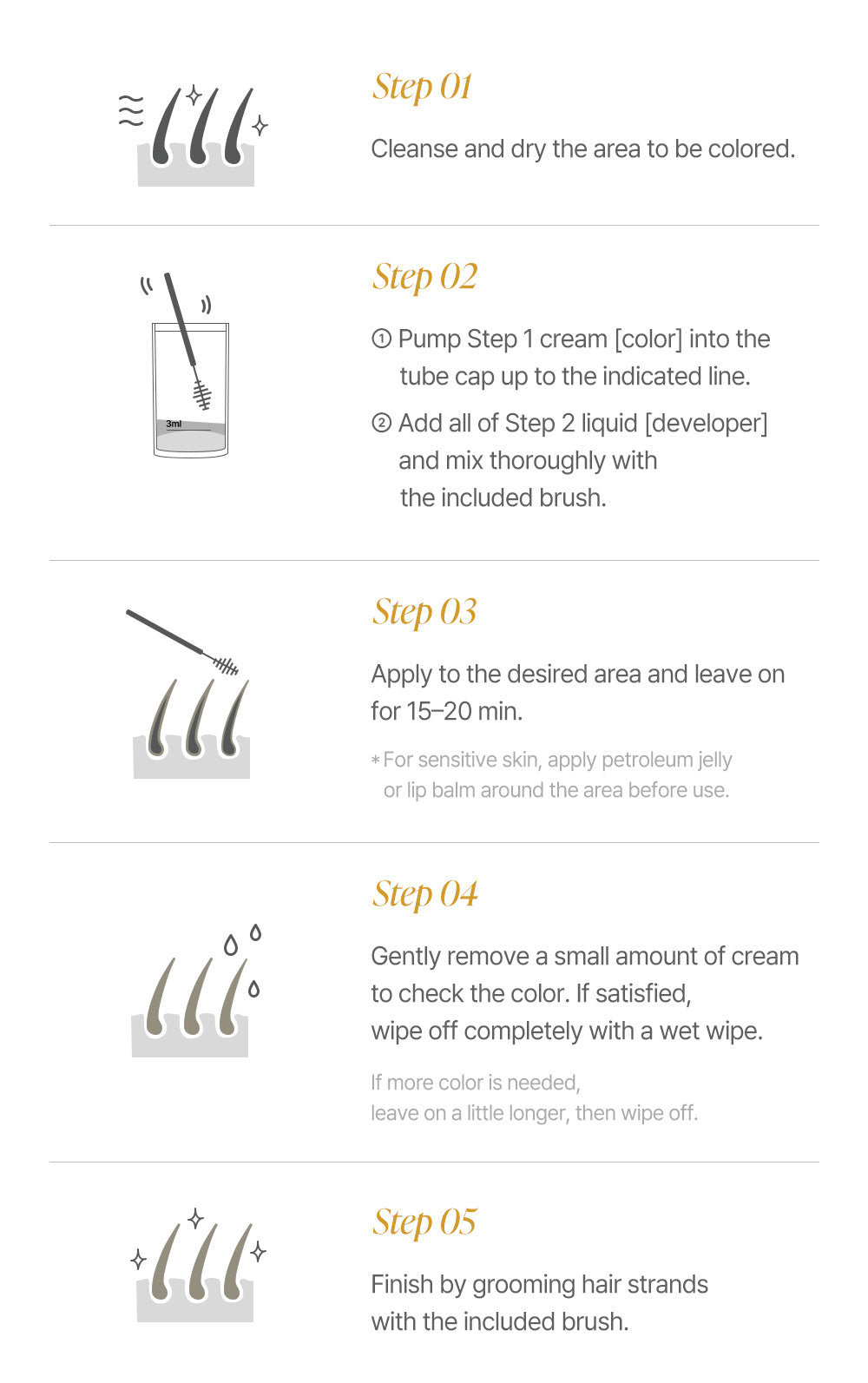 Heart Percent Brow Color Changer Ash Brown,