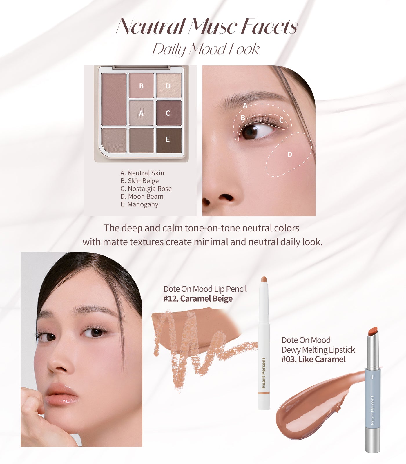 Heart Percent Dote On Mood Eye Palette, 08 Neutral Muse Facets