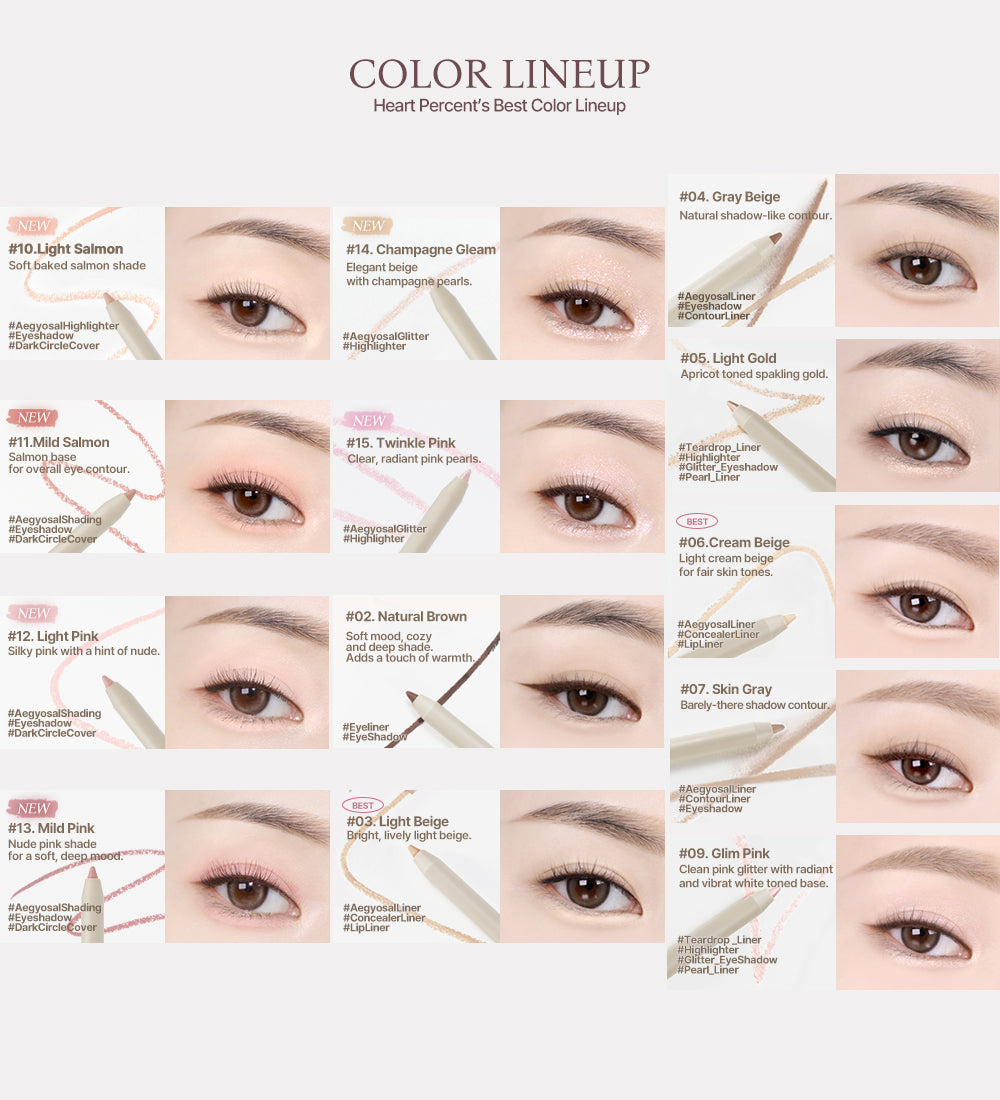 Heart Percent Dote On Mood Gel Eyeliner Pencil, 0.5g