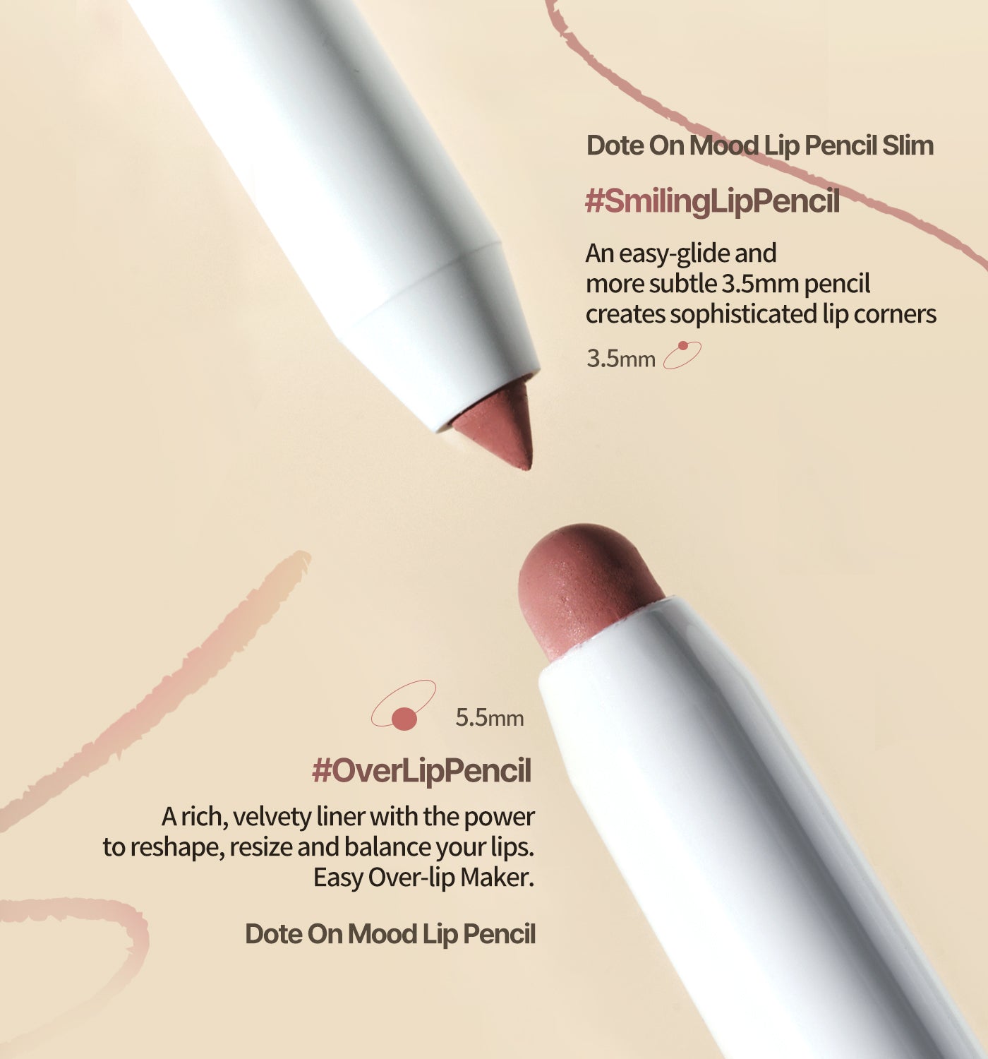 Heart Percent Dote On Mood Lip Pencil Slim, 0.4g